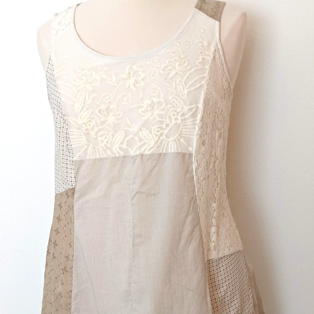 Cottagecore! Long Cotton Patchwork Tank